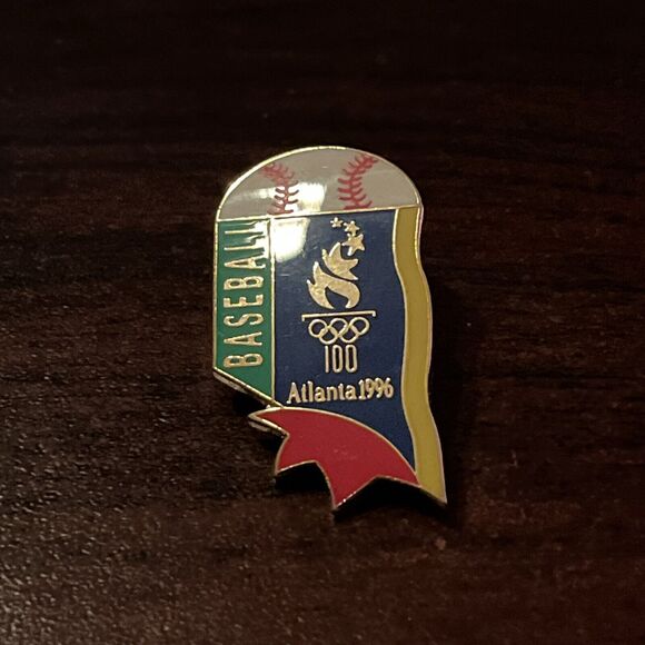 1996 Atlanta Olympics Baseball Event Lapel Hat‎ Pin - Picture 1 of 3